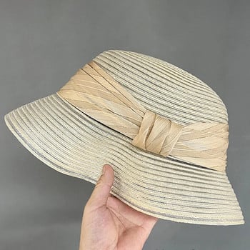 MAXSITI U Summer Breathable Sombreros Καπέλα ηλίου για γυναίκες Πτυσσόμενα καπέλο παραλίας Καπέλα ψαράδικης λεκάνης Μαύρο ψάθινο καπέλο Panama Cap