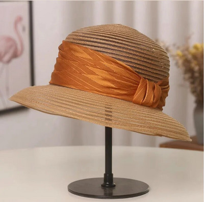 MAXSITI U Vasaros kvėpuojančios Sombreros kepurės nuo saulės moterims Sulankstomos paplūdimio kepurės Žvejo baseino kepurės Juoda šiaudinė kepurė Panamos kepurė