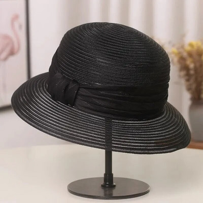 MAXSITI U Vasaros kvėpuojančios Sombreros kepurės nuo saulės moterims Sulankstomos paplūdimio kepurės Žvejo baseino kepurės Juoda šiaudinė kepurė Panamos kepurė