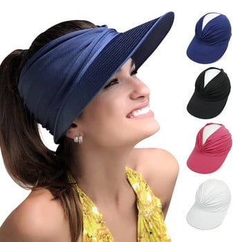 Гъвкава шапка за възрастни за жени Анти-UV Шапка с козирка с широка периферия Лесна за носене