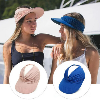 Гъвкава шапка за възрастни за жени Анти-UV Шапка с козирка с широка периферия Лесна за носене
