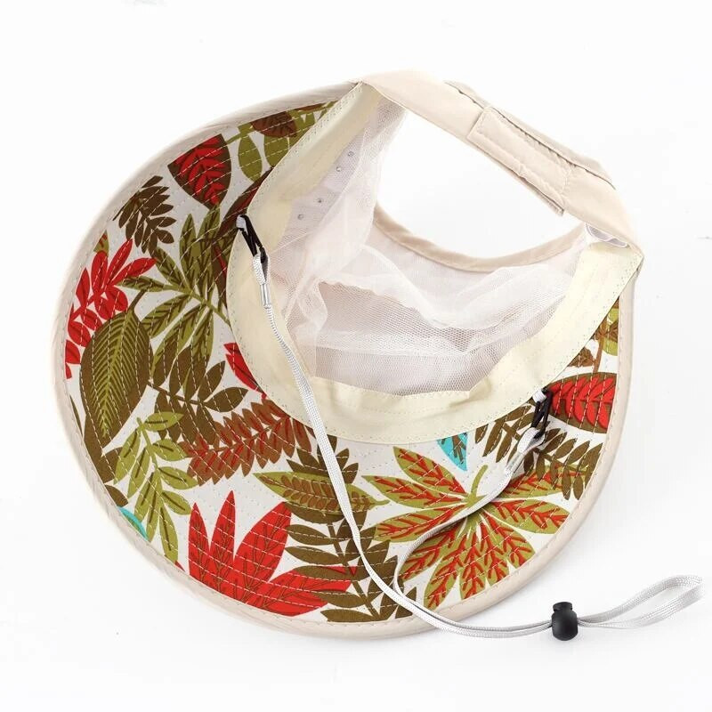 Kuum suvine päikesemüts pärlitega reguleeritavate suurte peadega laia äärega rannamüts UV-kaitsega pakendatav päikesesirmi müts 