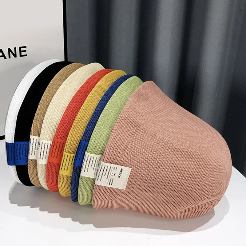 Pălărie de găleată tricotată respirabilă, din bumbac, pentru femei, cu etichetă de pânză, pălărie de pescar, șapcă de bazin de protecție solară, pălărie de vară