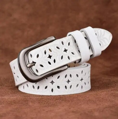 Naujas tuščiavidurio rašto diržas, moteriškas madingas juosmuo Tikras moteriškas diržas Vintažinis segtukas su sagtimi džinsai