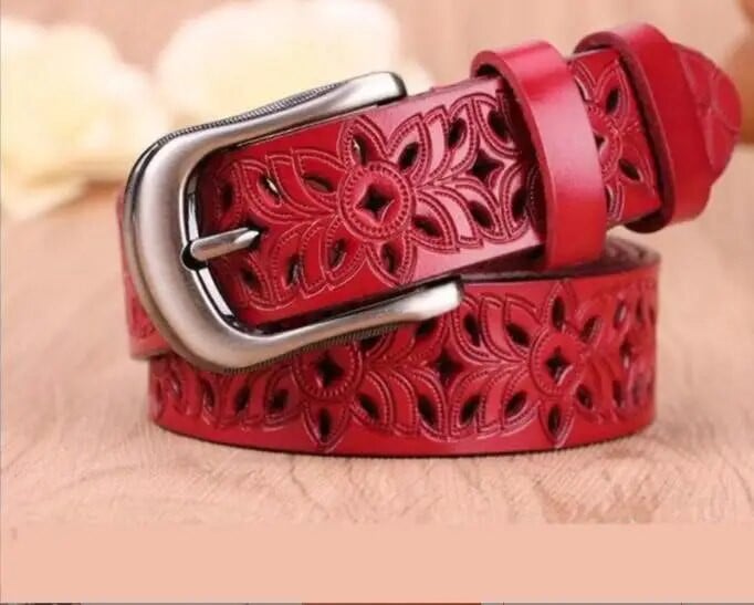 Naujas tuščiavidurio rašto diržas, moteriškas madingas juosmuo Tikras moteriškas diržas Vintažinis segtukas su sagtimi džinsai