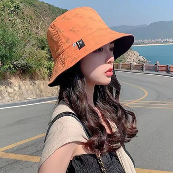 RICYGVM Fashion Γυναικείο καπέλο ψαρά Καπέλα διπλής όψης με κάδο για ταξίδια στην παραλία Καπάκι πλατύ χείλος νιπτήρας εξωτερικού χώρου