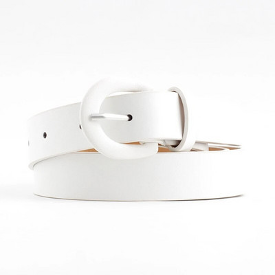 Moteriškas diržas Naujas moteriškas vienspalvis platus kelnių diržas Aukštos kokybės paprastas laisvalaikio mados moteriškas diržas juodas baltas smėlio spalvos