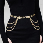 Metalinė moteriška punk juosmens grandinėlė Fringe Grandinė Body Grandin juosmens apdaila Seksualūs diržų aksesuarai