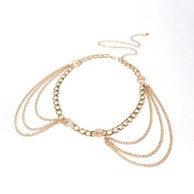 Metalinė moteriška punk juosmens grandinėlė Fringe Grandinė Body Grandin juosmens apdaila Seksualūs diržų aksesuarai