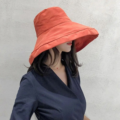 2023 m. skrybėlė nuo saulės vasaros sulankstoma kibiro kepurė moterims lauko apsauga nuo saulės medvilninė medžioklės kepurė nuo UV spindulių plataus krašto kibiro kepurė nuo saulės