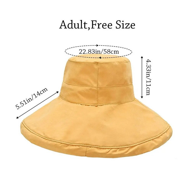 2023 m. skrybėlė nuo saulės vasaros sulankstoma kibiro kepurė moterims lauko apsauga nuo saulės medvilninė medžioklės kepurė nuo UV spindulių plataus krašto kibiro kepurė nuo saulės