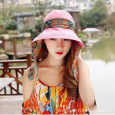 Ljetni paisley šal Kape sa šiltom Širokog oboda Zaštitna maska za lice Anti-UV Sklopivi šeširi za sunce Ženske vanjske zaštite od sunca Biciklistički šešir za plažu