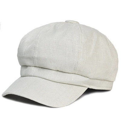 Ženske novinske kape Novopristigla Gatsby kapa Osmerokutna lanena smeđa beretka Vozački šešir Ženska proljetna kapa za sunčanje Painter Tour Cap