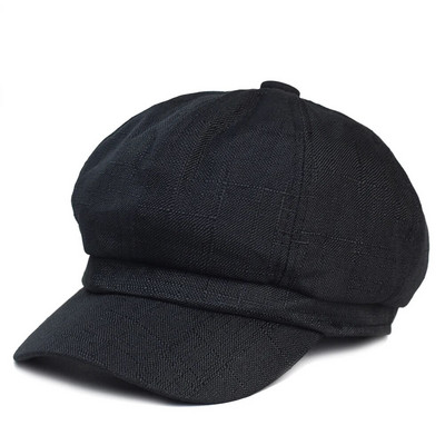 Ženske novinske kape Novopristigla Gatsby kapa Osmerokutna lanena smeđa beretka Vozački šešir Ženska proljetna kapa za sunčanje Painter Tour Cap