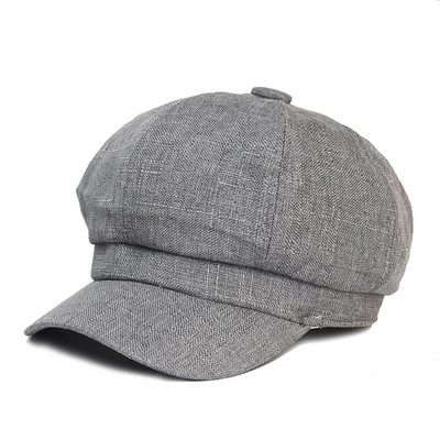 Ženske novinske kape Novopristigla Gatsby kapa Osmerokutna lanena smeđa beretka Vozački šešir Ženska proljetna kapa za sunčanje Painter Tour Cap