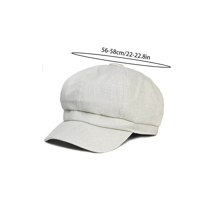 Ženske novinske kape Novopristigla Gatsby kapa Osmerokutna lanena smeđa beretka Vozački šešir Ženska proljetna kapa za sunčanje Painter Tour Cap