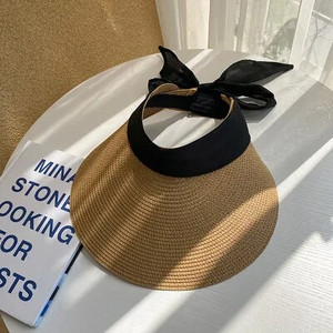 Ljetni šeširi za sunce Ženski modni djevojački slamnati šešir s vrpcom i mašnom Šešir za plažu Ležerni slamnati prazan gornji panama šešir Feminino Harajuku šešir