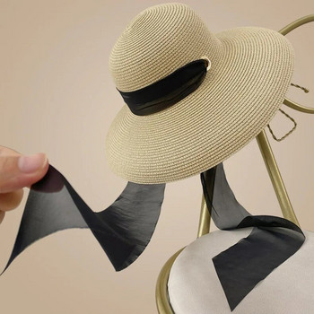 Καπέλο Hot Bucket Κομψό πολυτελές ψάθινο γυναικείο καπέλο καλοκαιρινά καπέλο πτυσσόμενο αντηλιακό καπέλο προσώπου resort beach τουρισμός καπέλο ηλίου χονδρική