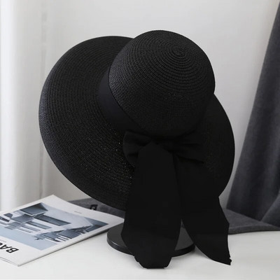 Hot Bucket Hat Elegantni luksuzni slamnati ženski ljetni šeširi sklopivi šešir za zaštitu od sunca šešir za lice ljetovalište plaža turizam šešir za sunce veleprodaja