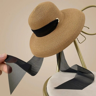 Hot Bucket Hat Elegantni luksuzni slamnati ženski ljetni šeširi sklopivi šešir za zaštitu od sunca šešir za lice ljetovalište plaža turizam šešir za sunce veleprodaja