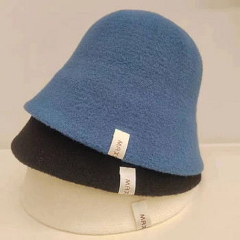 MAXSITI U Cashmere μείγμα ζεστό καπέλο κουβά για γυναίκες χειμώνα Κομψό και μοντέρνο ψαράδικο καπέλο panama μαύρα καπάκια λεκάνης