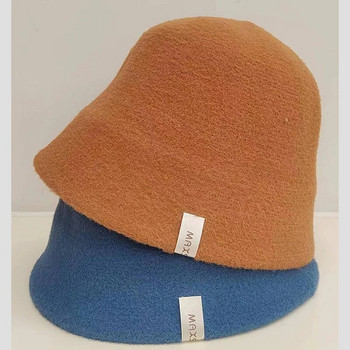 MAXSITI U Cashmere μείγμα ζεστό καπέλο κουβά για γυναίκες χειμώνα Κομψό και μοντέρνο ψαράδικο καπέλο panama μαύρα καπάκια λεκάνης