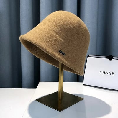 MAXSITI U Cashmere mišinio šilta kibiro kepurė moterims žieminė Elegantiška ir madinga žvejo kepurė Panamos kepurės juodos baseino kepurės