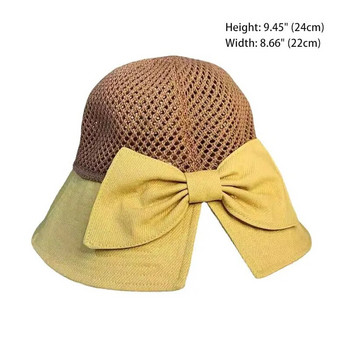 Нова слънцезащитна шапка през пролетта и лятото Детска модна шапка с кофа Сгъваема панделка Слънцезащитна шапка Слънцезащитна шапка