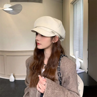 Μόδα Γυναικεία Καπέλα Ζεστά Κομψά Ευέλικτα Μπερέ Μοντέρνα Μπράντο Καπέλα Φθινόπωρο Χειμώνας