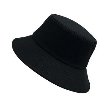 Γυναικείο Καπέλο κουβά για ήλιο Μεγάλο Κεφάλι Fisherman Μαύρο Μπεζ βαμβακερό Panama Cap Plus Size Bucket Καπέλο 54-57cm 57-60cm 60-63cm