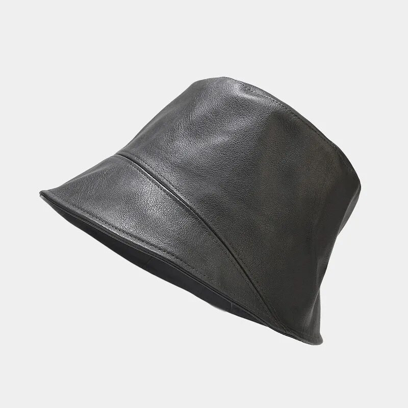 2022. őszi pu egyszínű vödörsapka Halászsapka kültéri utazósapka lányoknak és nőknek 216