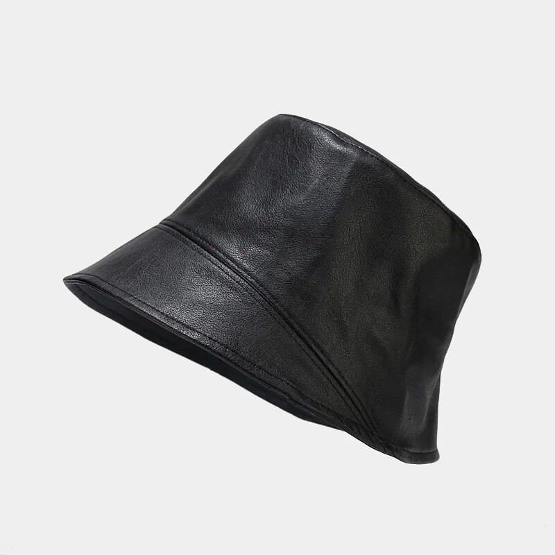 2022. őszi pu egyszínű vödörsapka Halászsapka kültéri utazósapka lányoknak és nőknek 216