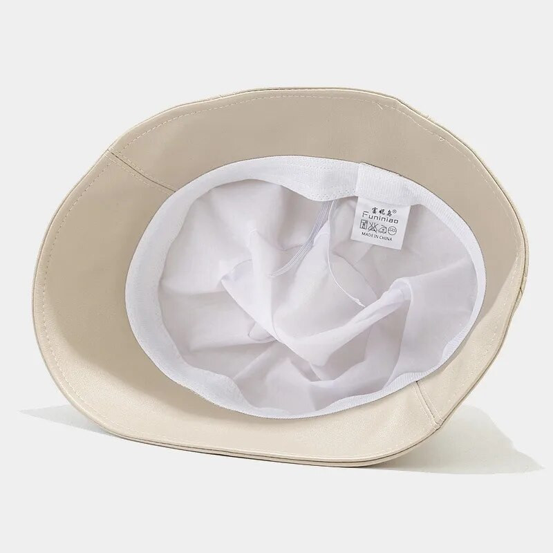 2022. őszi pu egyszínű vödörsapka Halászsapka kültéri utazósapka lányoknak és nőknek 216