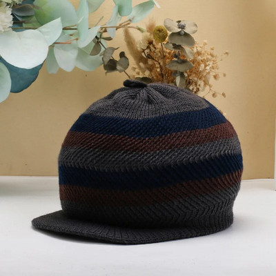 Zimske kape sa šiltom za žene Deblje dvostrane kape Karirana pletena kapa za djevojčice Jesenska kapa za djevojčice Toplija mekana kapa s šeširom Ležerna kapa