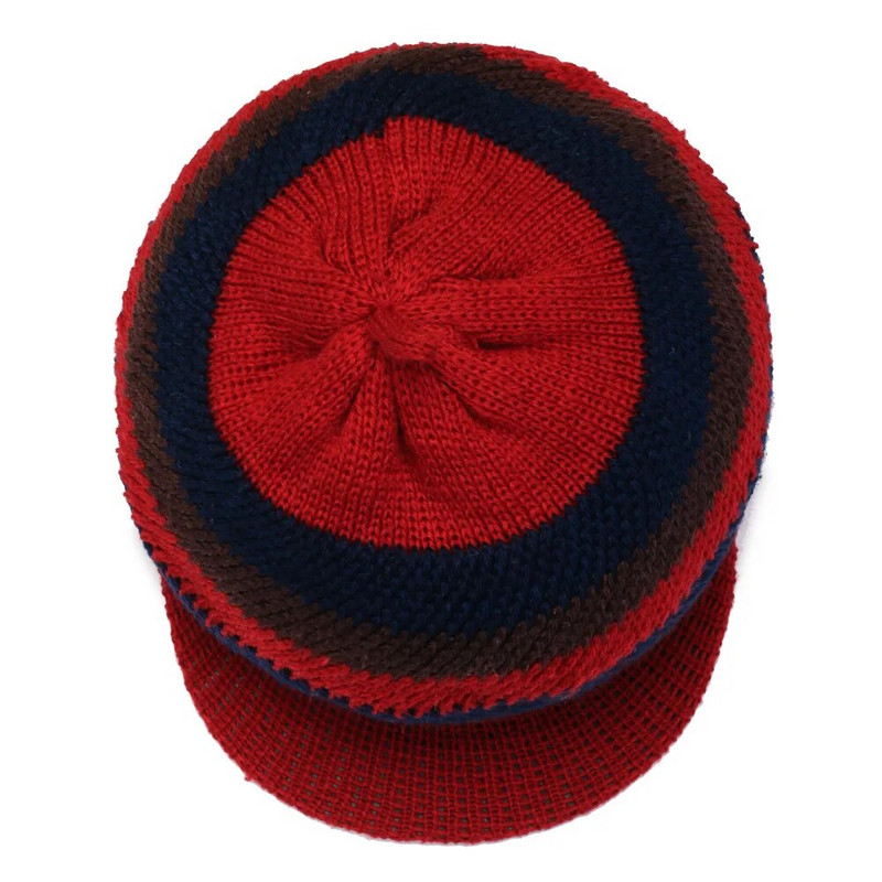 Zimske kape sa šiltom za žene Deblje dvostrane kape Karirana pletena kapa za djevojčice Jesenska kapa za djevojčice Toplija mekana kapa s šeširom Ležerna kapa