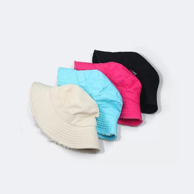 Suvine Bob Bucket Müts Naised Mehed Ranna päikesemüts Luksuslik Disainer Bränd Frayed Expedition koppkübarad Y2K stiilis pesapalli golfimütsid