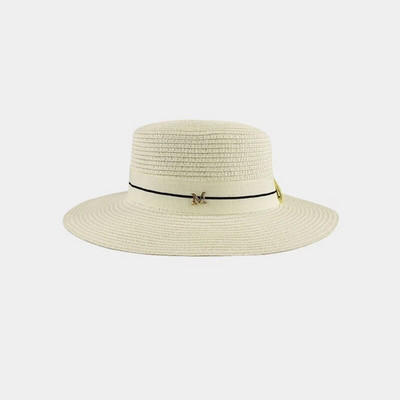 Ženski slamnati šešir M LOGO Ravna kapa Proljeće Ljeto Korejski vintage modni jazz šešir za plažu Blagdanske kape sa šiltom za sunce Lady Panama