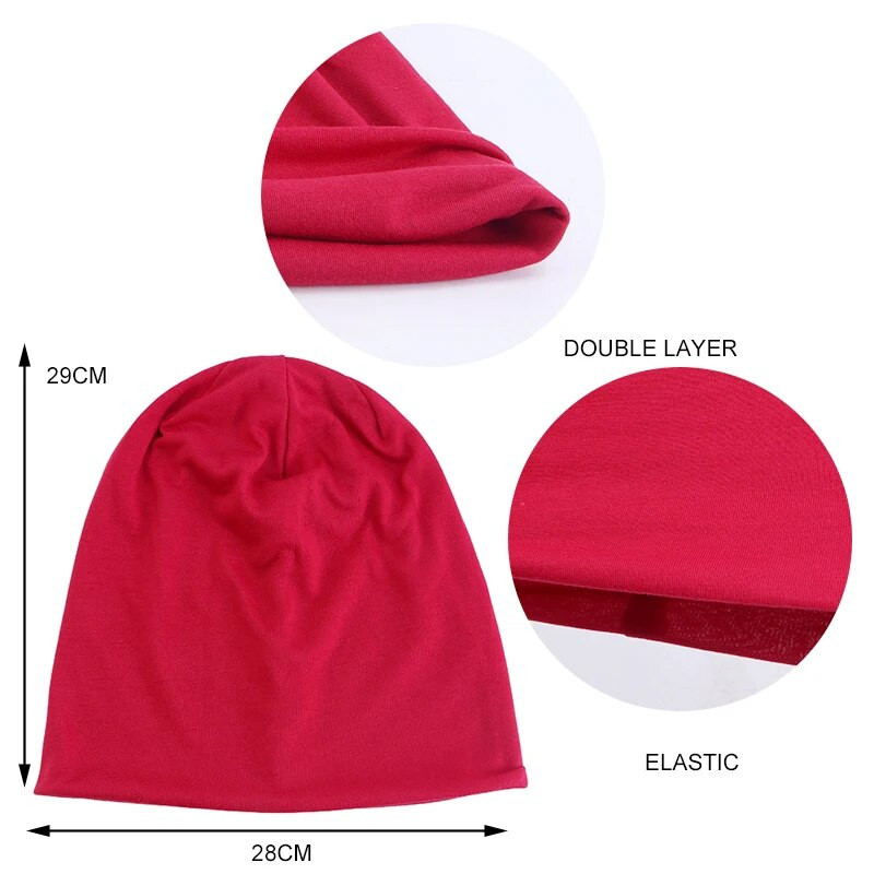 Beanie Pamučna kapa za žene Muškarci Jesen Zima Elastična ležerna jednobojna kapa za kemoterapiju Kapa za jahanje Kapa za trčanje