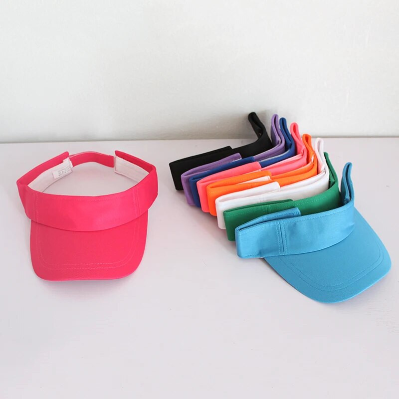 Suvemüts naistele päikesesirmi mütsid Top Tühi ühevärviline spordijooksmine golfi tennise müts tüdrukule päikesemüts reguleeritav