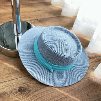 Ψάθινο καπέλο με ανώμαλο επάνω μέρος νέο χρώμα αξεσουάρ κορδέλας καπέλο ηλίου ψάθινο καπέλο εξωτερικού χώρου καπέλο για τον ήλιο ανδρικές και γυναίκες