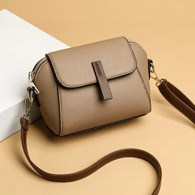 Луксозна дизайнерска едноцветна дамска малка ръчна чанта Модна чанта през рамо Дамска чанта за през рамо от изкуствена кожа Bolsas