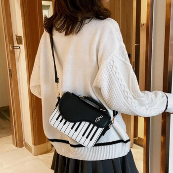 Γυναικείες τσάντες ώμου Κορεατικής σχεδίασης πιάνου PU Δερμάτινη τσάντα Messenger Τσάντα τσάντας μόδας Corssbody Τσάντα τσέπη με κέρματα Πακέτο