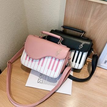 Корейски дизайн на пиано Дамски чанти за през рамо PU кожена чантичка Дамска чанта Модна чанта Corssbody Джобно портмоне Пакет