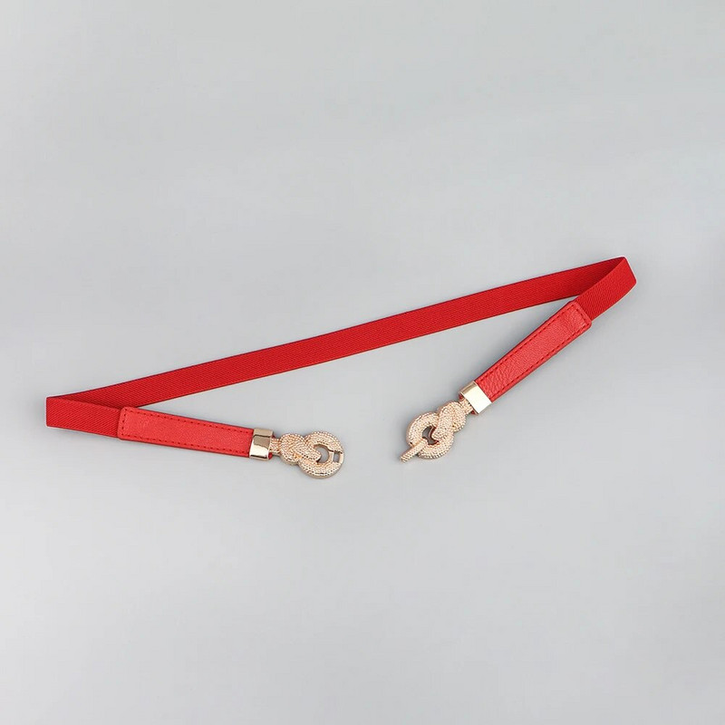 Modni ženski PU crno-crveni pojas za struk Tanki elastični pojas za haljine Odjevni dodaci Vruća rasprodaja cinturillas korzet para mujer