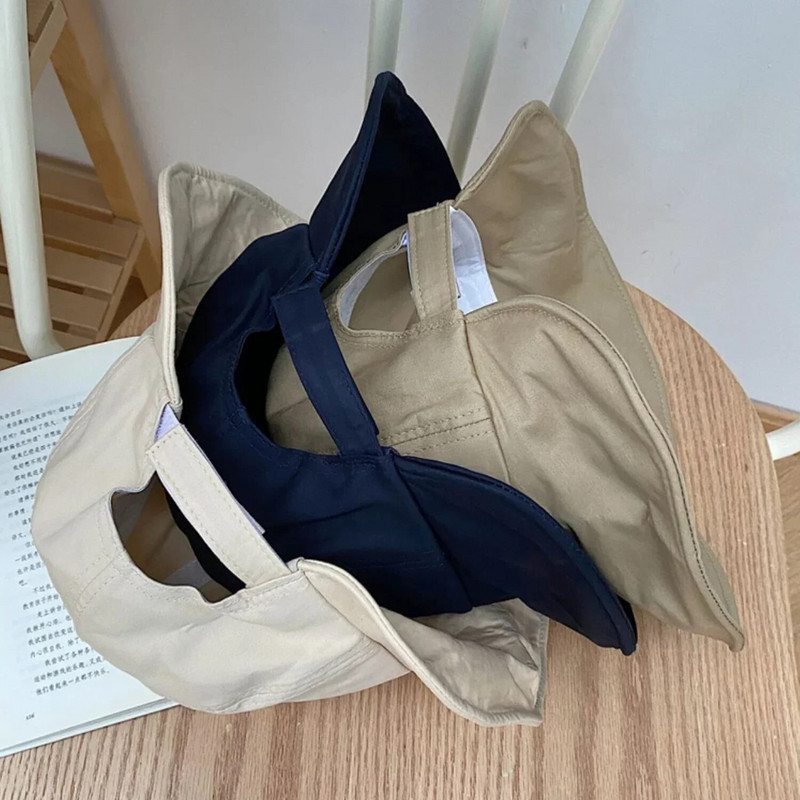 Βαμβακερό πτυσσόμενο καπέλο με φαρδύ γείσο Γυναικείο ρυθμιζόμενο καπέλο εξωτερικού χώρου με κουβά παραλίας Καλοκαίρι Καλοκαίρι Προστασία από τον ήλιο Καπέλα Ψαρά Παναμά