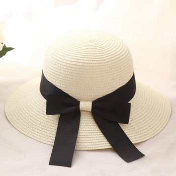 Шапка-кофа Панама Модна сламена шапка Дамски летни шапки Сенник Защита от слънце Шапка за почивка на открито Плажна шапка