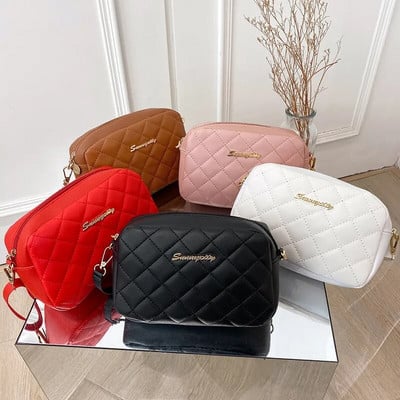 Egyszerű kis táska nőknek Trend Lingge hímzés Női válltáska Divat Női Crossbody táskák Alkalmi kézitáska