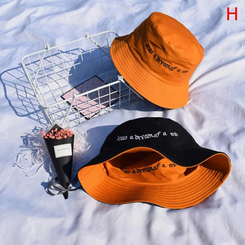 Μόδα Φόρεμα Διπλής Όψης Κέντημα Straberry Panama Bucket Καπέλο Ανδρικό Γυναικείο Καλοκαιρινό κουβά Καπέλο Hip Hop Καπέλο Ψαρά