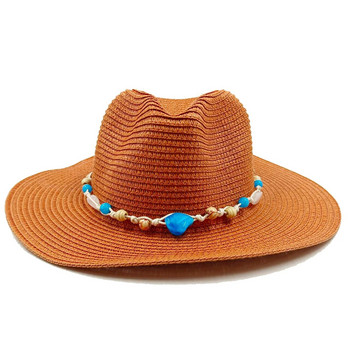 Νέα καλοκαιρινά αξεσουάρ ψάθινο καπέλο τζαζ κορυφαίο καπέλο για ήλιο καπέλο καλοκαιρινής προστασίας από τον ήλιο σομπρέρο