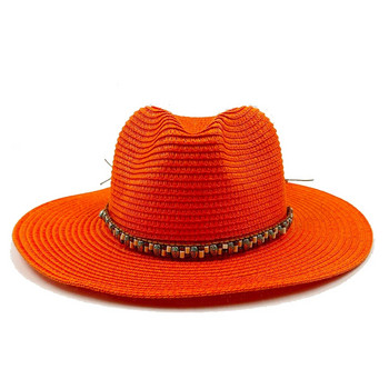 Νέα καλοκαιρινά αξεσουάρ ψάθινο καπέλο τζαζ κορυφαίο καπέλο για ήλιο καπέλο καλοκαιρινής προστασίας από τον ήλιο σομπρέρο